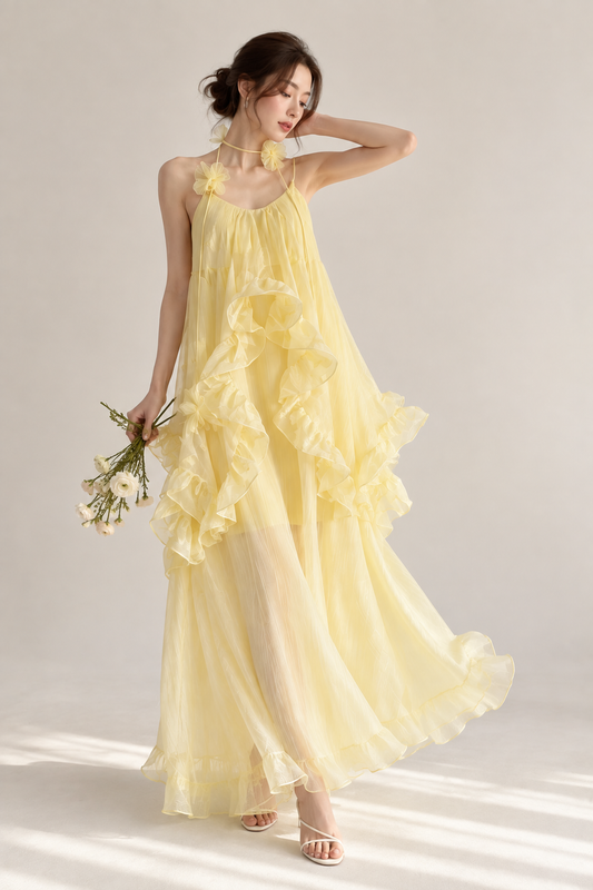 The Liana Ruffle Maxi Dress
