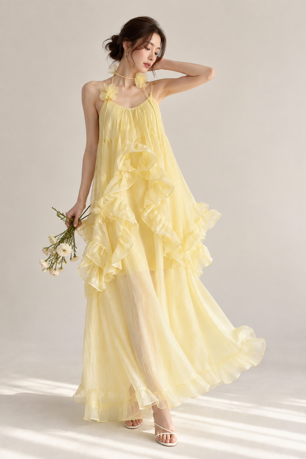 The Liana Ruffle Maxi Dress