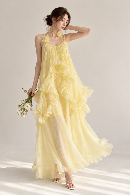 The Liana Ruffle Maxi Dress